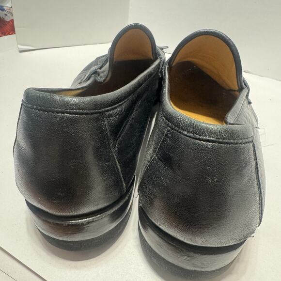 Allen Edmonds Urbino Men\'s 10 D Black Leather Tassel Loafers Made in Italy main image 7